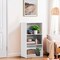 Costway 3 Tier Open Shelf Bookcase Multi-functional Storage Display Cabinet Furni White